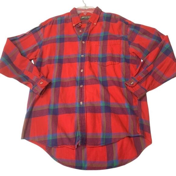 Vintage American Eagle Flannel Top - Picture 1 of 8